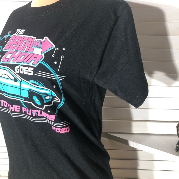 Gildan Back to the Future T-Shirt Black Cotton Size Medium - Picture 6 of 10